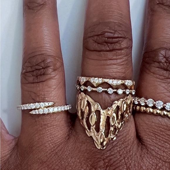 Jade Trau Clara diamond band Ring - 18K yellow gold - Picture 14 of 15